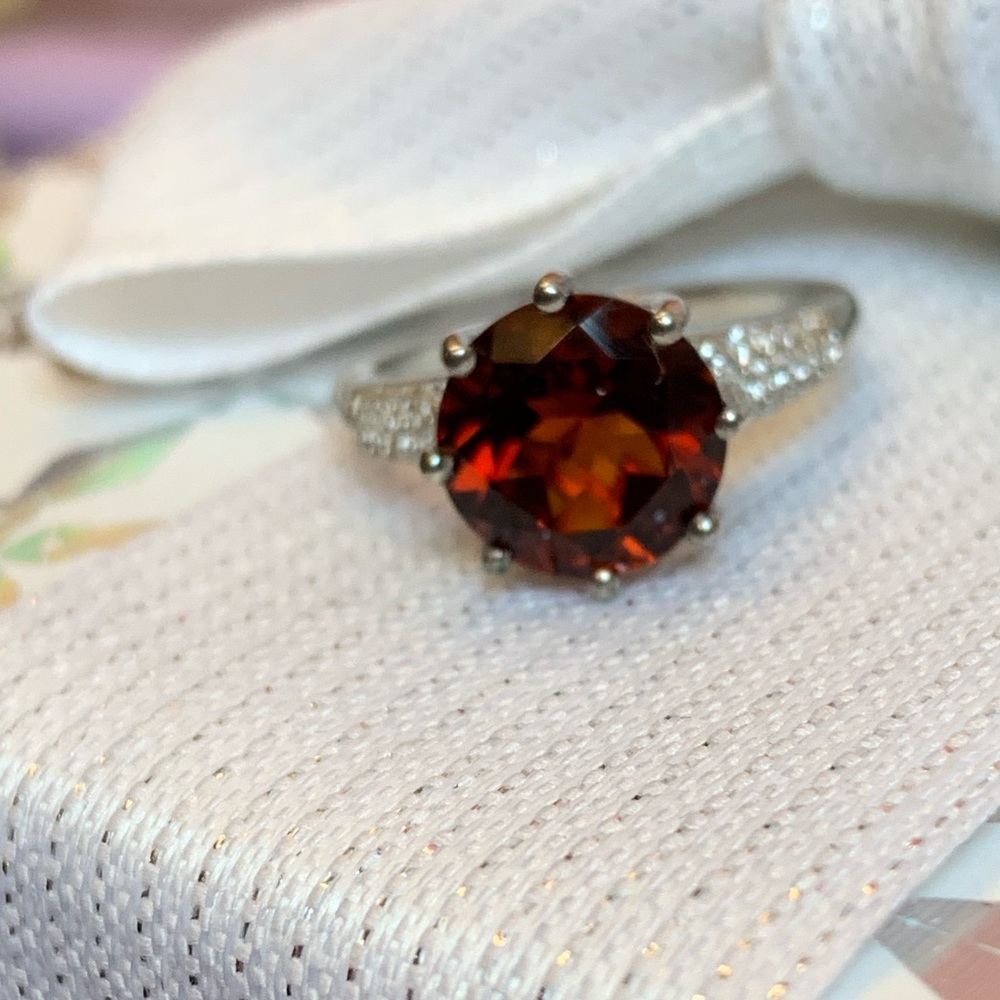 ❤️Brazilian Red Citrine Ring❤️